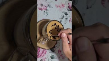 Relaxing and SIMPLE coffee art ☕️