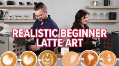 Learning Latte Art for the First Time (Realistic Expectations + 3 Beginner Shapes!)