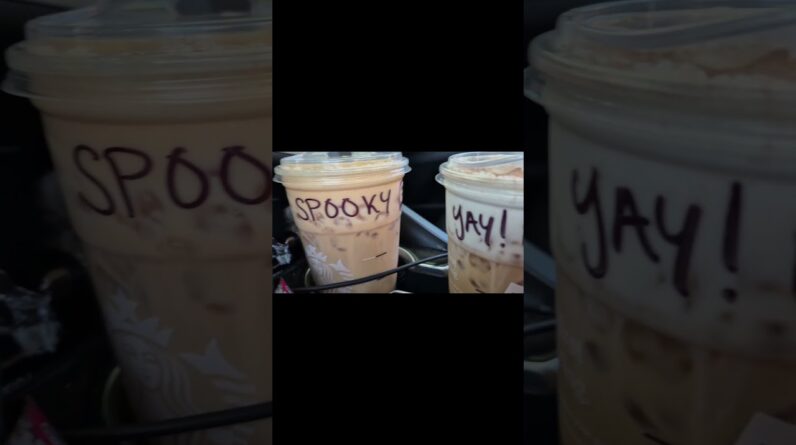 SPOOKY SEASON AT @starbucks #shorts